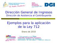 Ejemplos para la aplicación - Dirección General de Ingresos DGI