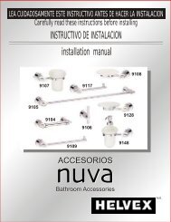 INSTRUCTIVO DE INSTALACION installation manual - Helvex