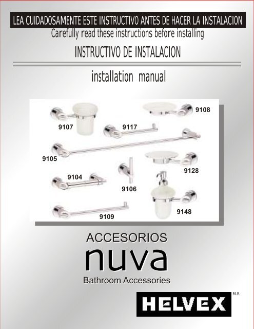 INSTRUCTIVO DE INSTALACION installation manual - Helvex