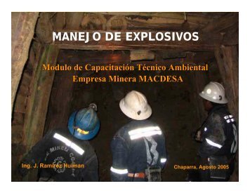 MANEJO DE EXPLOSIVOS - Geco - MineroArtesanal