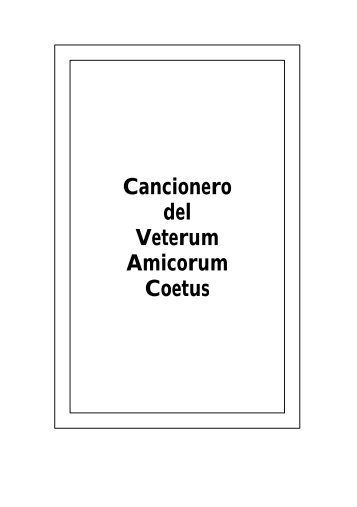 Cancionero del Veterum Amicorum Coetus