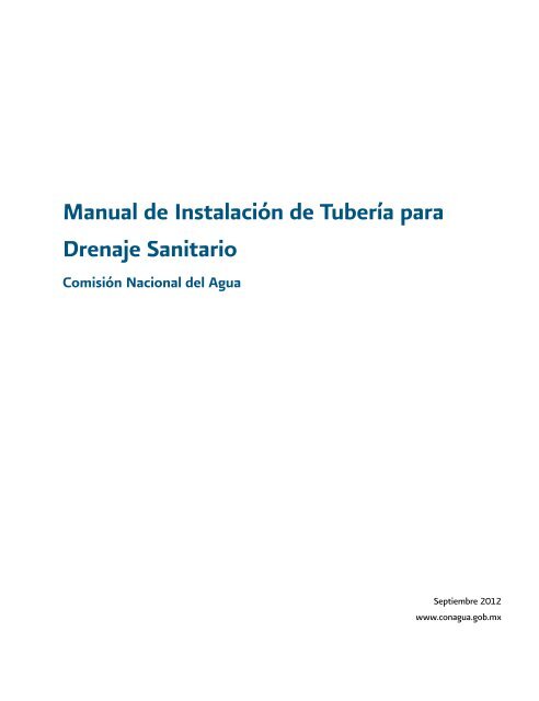 Manual de Instalación de Tubería para Drenaje Sanitario - Conagua