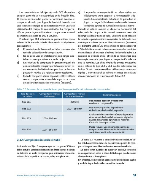 Manual de Instalación de Tubería para Drenaje Sanitario - Conagua