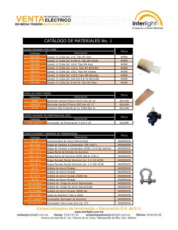 CATÁLOGO DE MATERIALES No. 1 - Interlight