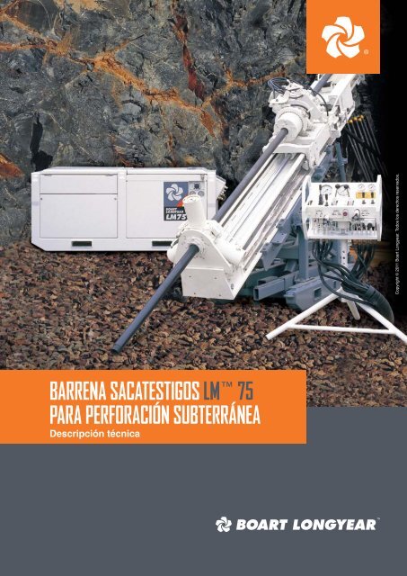 barrena sacatestigos lm™ 75 para perforación subterránea