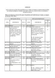 anexo ii lista de elevações transitórias da tarifa externa comum por ...