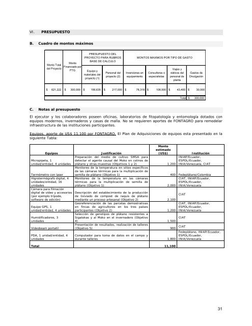 Propuesta Inicial - FONTAGRO