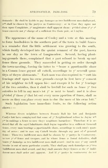 Springfield 1636-1886, History of Town and City, by Mason A. Green ...