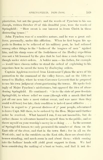 Springfield 1636-1886, History of Town and City, by Mason A. Green ...