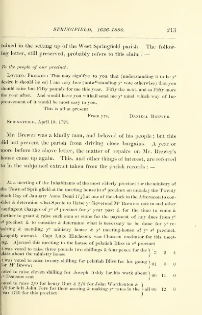 Springfield 1636-1886, History of Town and City, by Mason A. Green ...