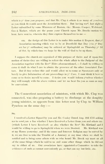 Springfield 1636-1886, History of Town and City, by Mason A. Green ...