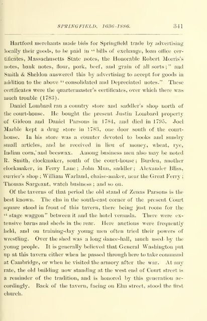 Springfield 1636-1886, History of Town and City, by Mason A. Green ...