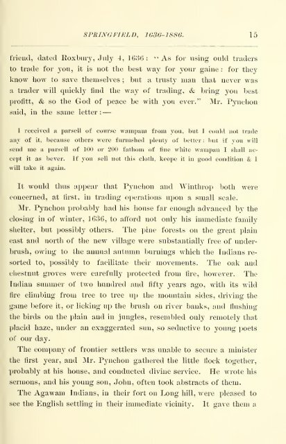 Springfield 1636-1886, History of Town and City, by Mason A. Green ...