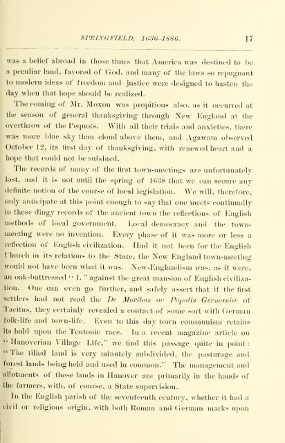 Springfield 1636-1886, History of Town and City, by Mason A. Green ...