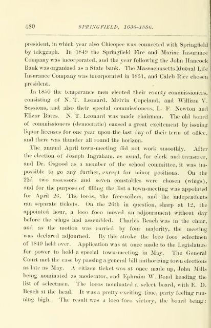 Springfield 1636-1886, History of Town and City, by Mason A. Green ...