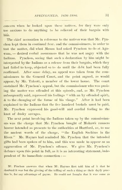 Springfield 1636-1886, History of Town and City, by Mason A. Green ...