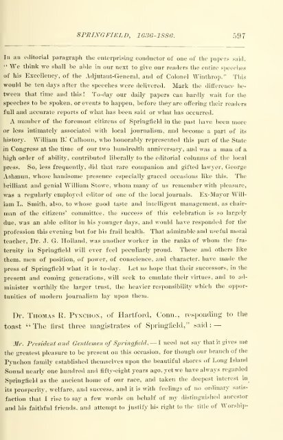 Springfield 1636-1886, History of Town and City, by Mason A. Green ...