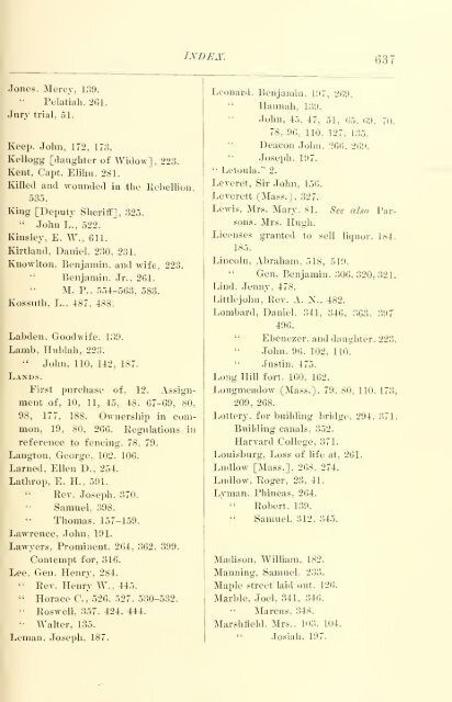 Springfield 1636-1886, History of Town and City, by Mason A. Green ...