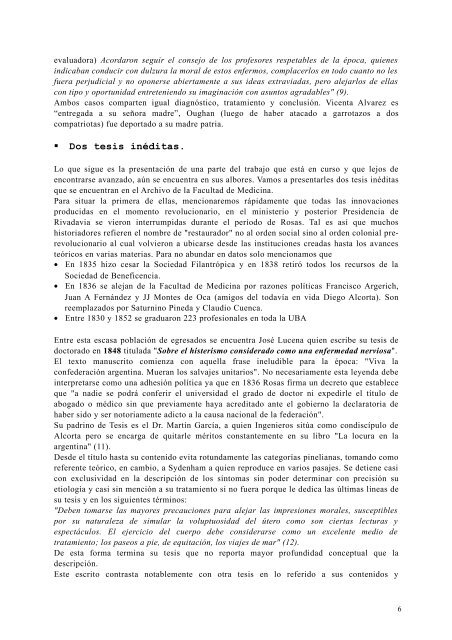 Ibarra: El tratamiento moral en el período iluminista en Argentina