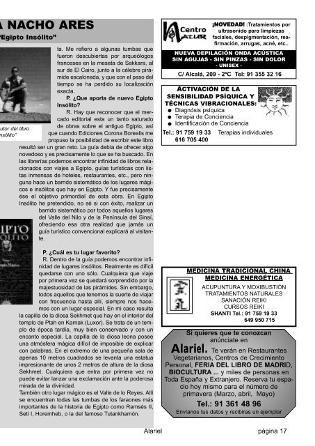 Revista de Alternativas Naturales y Espirituales ... - Editorial Creacion