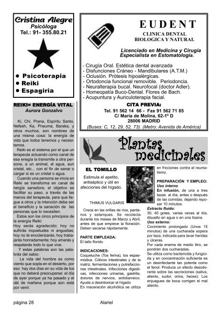 Revista de Alternativas Naturales y Espirituales ... - Editorial Creacion