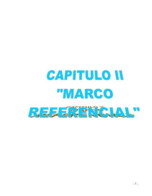 Capítulo II. Marco referencial - Universidad de Oriente