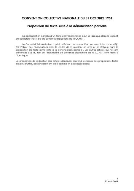 31 Aout 2011 Propositions FEHAP accompagnant la dénonciation ...