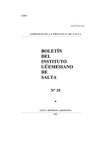 Boletínes del Instituto Güemesiano de Salta