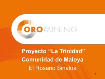 Proyecto “La Trinidad” Comunidad de Maloya El Rosario Sinaloa