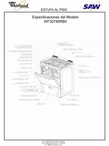 Especificaciones del Modelo WF30785RB0 - Maytag