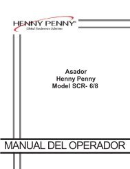 MANUAL DEL OPERADOR - Henny Penny Corporation