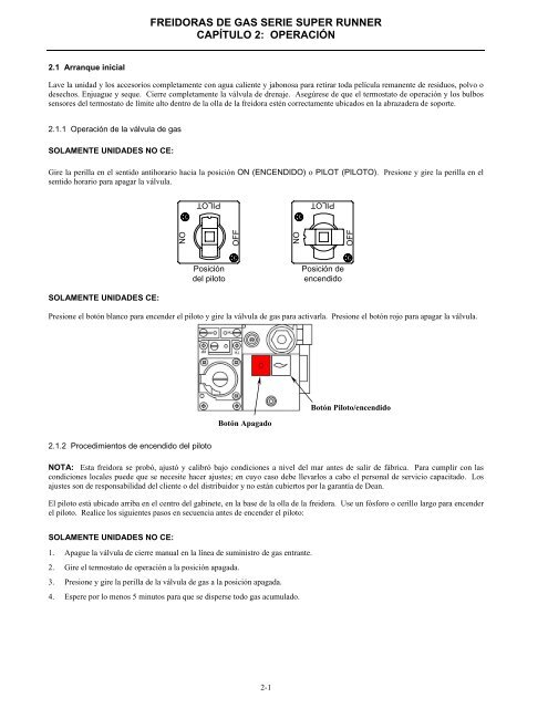 Freidoras A Gas Serie Super Runner Manual de ... - Frymaster