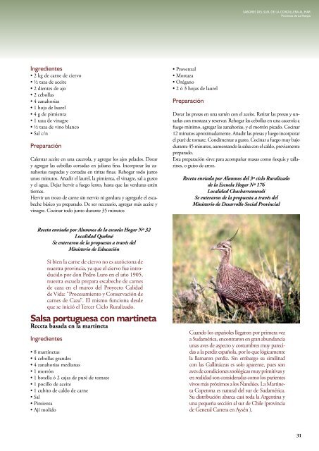 Recetas Patagonia - Ministerio de Desarrollo Social