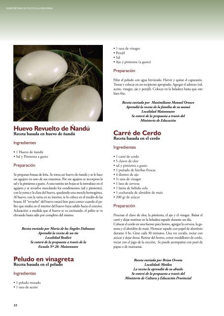 Recetas Patagonia - Ministerio de Desarrollo Social