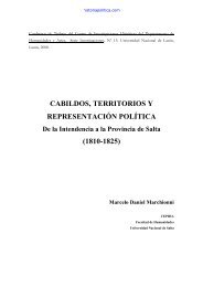 Marcelo Marchionni, en “Cabildos, territorios y ... - Historia Política