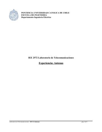 Experiencia: Antenas - Escuela de Ingeniería