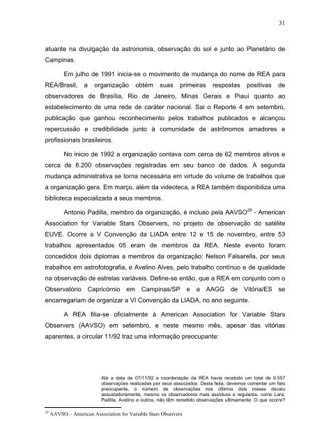 CAPÍTULO VI ESTUDO DE CASO – REA/BRASIL