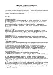 MANUAL DE CONSERVAÇÃO PREVENTIVA SEÇÃO DE ... - Unesp