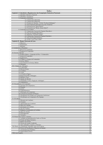 Calendário, Normas e Regras de Luta Para a Época de 2013