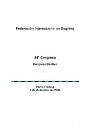 Federación Internacional de Esgrima 84° Congreso - FIE