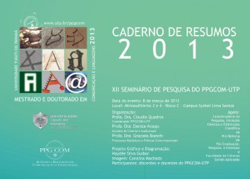 XII Seminário de Pesquisa - Mestrado em Comunicação e ... - UTP