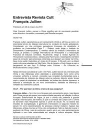 Entrevista Revista Cult François Jullien - Departamento de Difusão ...