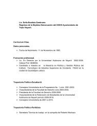 CURRICULUM REGIDORA SOFIA BAUTITA ZAMBRANO - Tepic