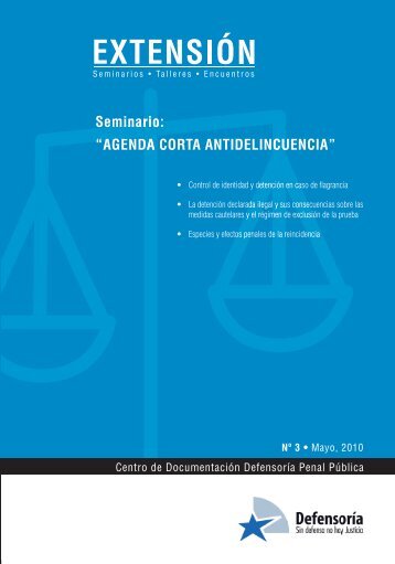 Seminario: Agenda corta antidelincuencia - Defensoría Penal Pública