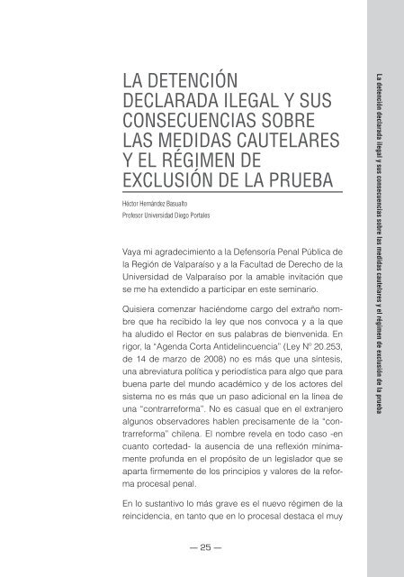 Seminario: Agenda corta antidelincuencia - Defensoría Penal Pública