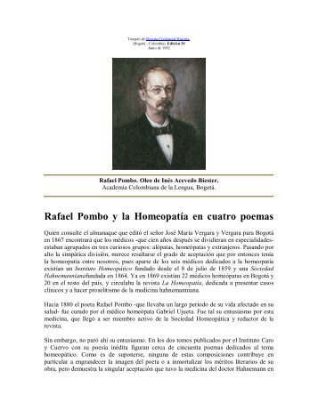Rafael Pombo y la Homeopatía en cuatro poemas - Instituto ...