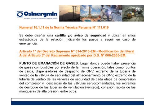 Artículo 55°.- Plan de Contingencias - OSINERGMIN Gas Natural