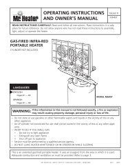 OPERATING INSTRucTIONS and Owner's Manual - Mr. Heater