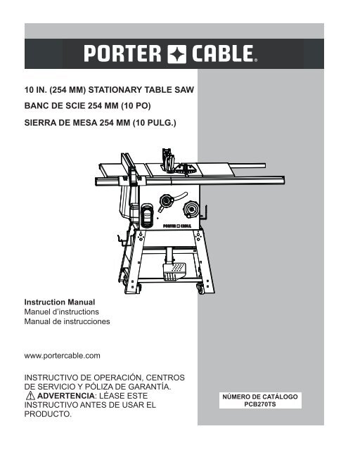 sierra de mesa 254 mm (10 pulg.)