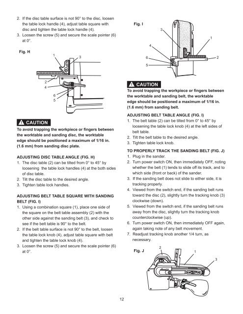 4 IN. x 8 IN. (102 MM x 203 MM) BELT / DISC SANDER PONCEUSE ...